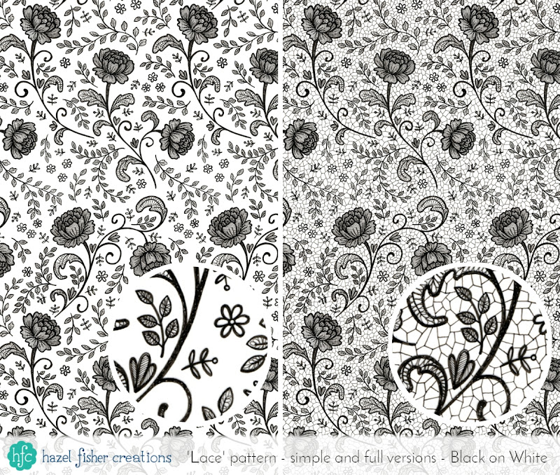 Spoonflower Contest - Lace Gift Wrap, finished hand drawn surface pattern designs by Hazel Fisher Creations Spoonflower Contest - Lace Gift Wrap, black and white finished hand drawn surface pattern designs by Hazel Fisher Creations