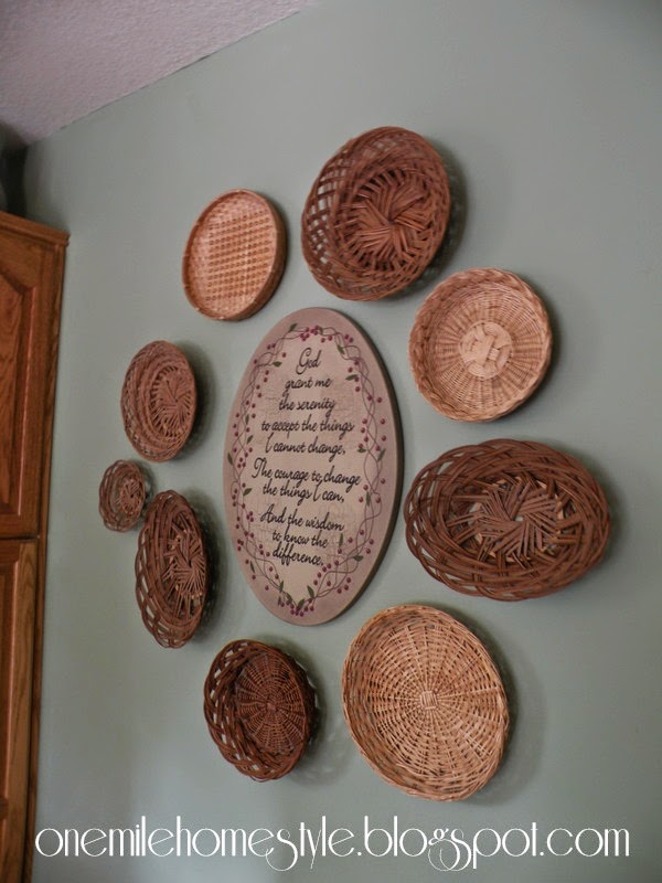 Thrifted basket wall art