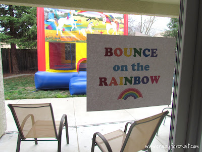 rainbow birthday party sign