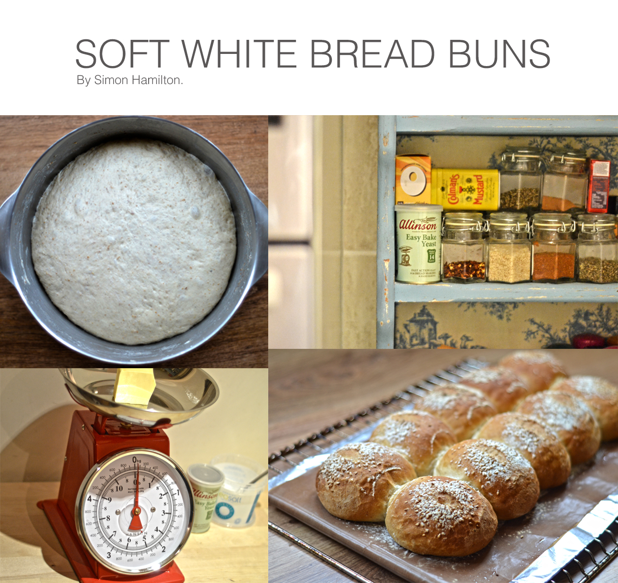Just Bake SOFT WHITE BREAD BUNS