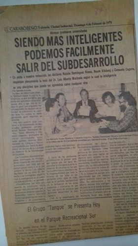 14-Periódico el Carabobeño,Venezuela,4/2/ 1979 reportaje aNaum Kliksberg y a laDra.Consuelo Cegarra