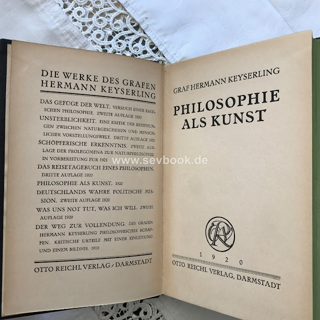 Philosophie als Kunst 1920, Graf Hermann