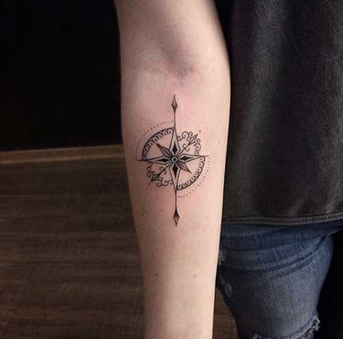 mandala compass tattoo pusula dövmesi mandala compass tattoo pusula dövmesi