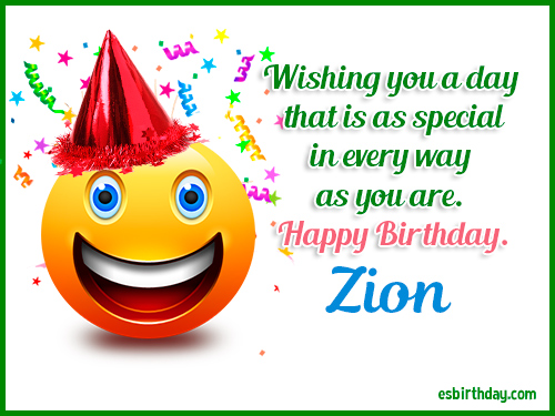 Zion Happy Birthday Zion Happy Birthday