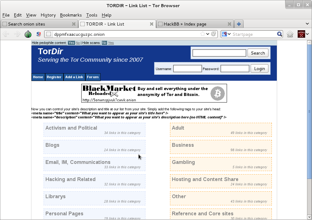 tor browser links list gydra