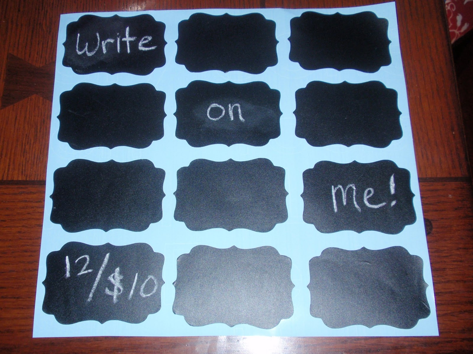 Craft Burglar Chalkboard vinyl labels