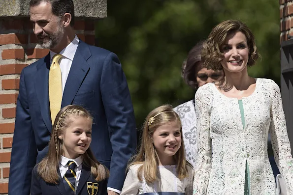 King Felipe VI of Spain, Queen Letizia of Spain, King Juan Carlos of Spain, Queen Sofia of Spain and Princess Leonor of Spain and Princess Sofia of Spain 