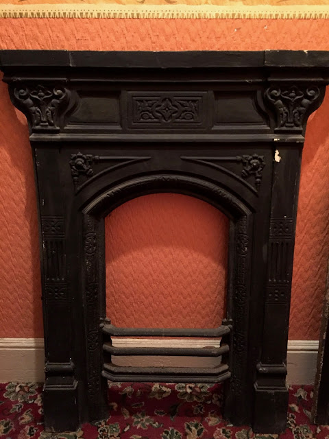 victorian fireplace found in skip