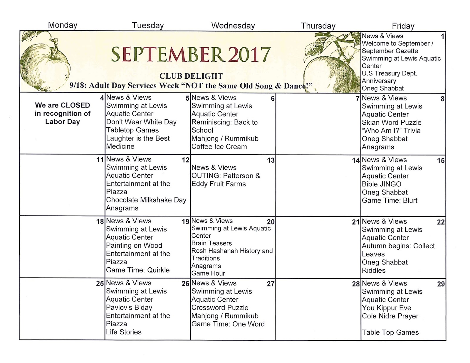 Menorah Park's Mandel Adult Day Center in Cleveland, Ohio