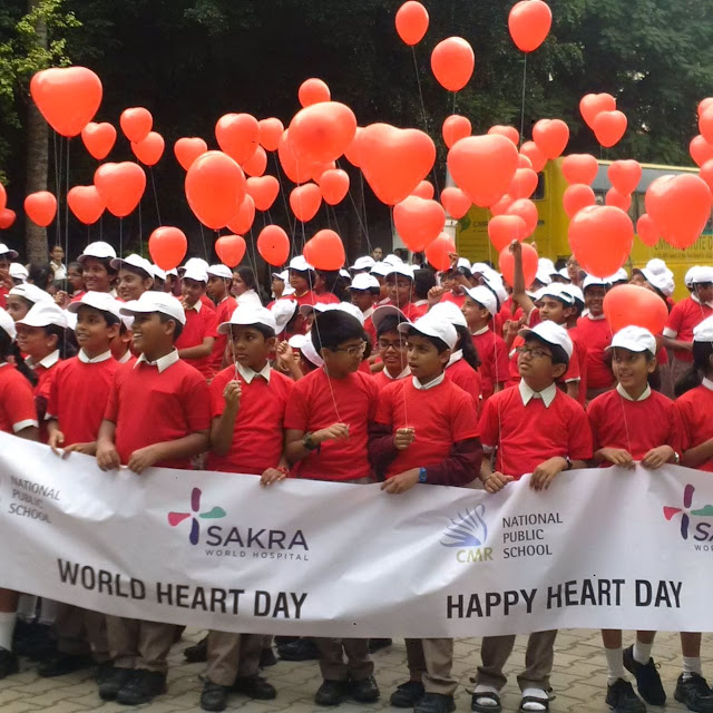 Student Walkathon and Student Heart Formation on World Heart Day Student Walkathon and Student Heart Formation on World Heart Day