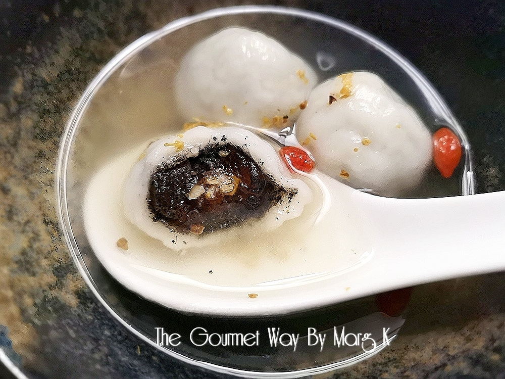 Handrolled Walnut, Date and Black Sesame Yuanxiao . 手摇黑芝麻南棗合桃元宵