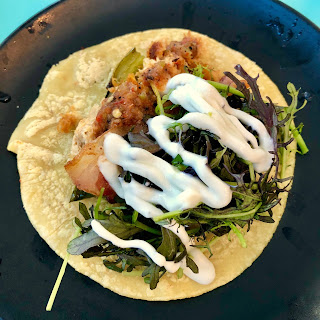 Spicy baja fish taco at Lola 55