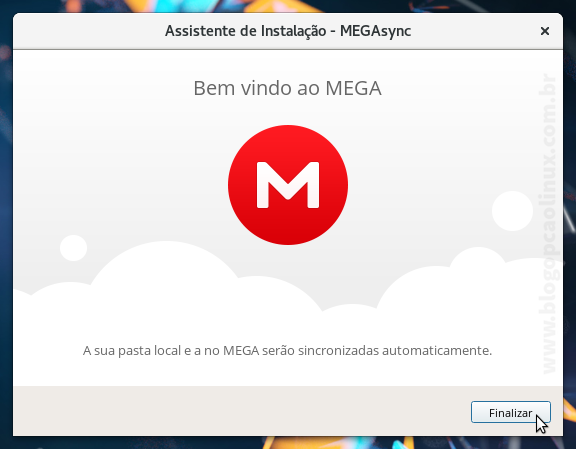 Clique em Finalizar para fechar o assistente de configuração Clique em Finalizar para fechar o assistente de configuração