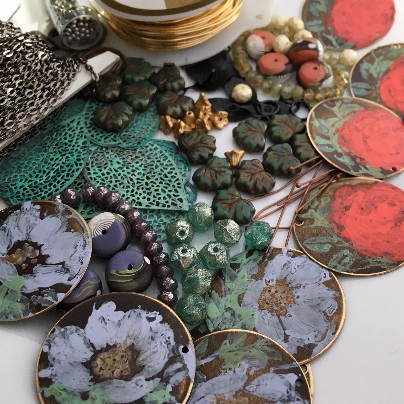 Art Bead Scene Blog Bead Table Wednesday Vintaj Patina Paints and