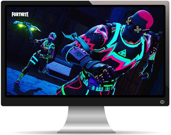 Fortnite Skin Liteshow Neon Time - Fond d'écran en Full HD 1080p