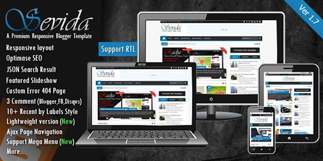 Sevida v.1.7 Blogger Templates (Clear Structured Data) kali ini aku ingin membuatkan template blogger yang keren Sevida v.1.7 Blogger Templates (Clear Structured Data)