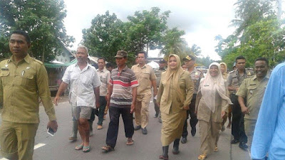 Tinjau  Dampak Banjir Woha, Bupati Minta Inventarisir Kerusakan