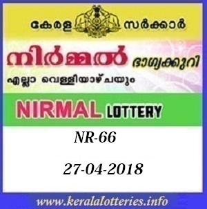 KERALA LOTTERY RESULT NIRMAL NR-66 NIRMAL NR-66 LOTTERY RESULT