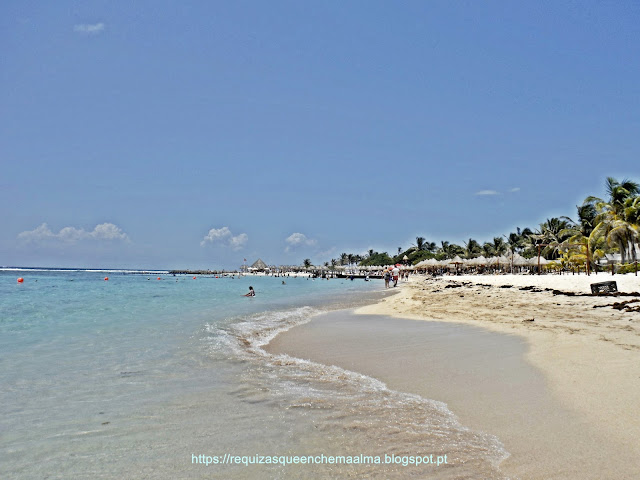 Praia de Tulum Azul turquesa