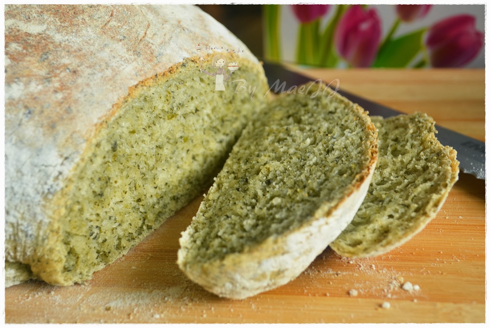 Cooking and Baking with MaeJJ: Rustic Spinach Bread