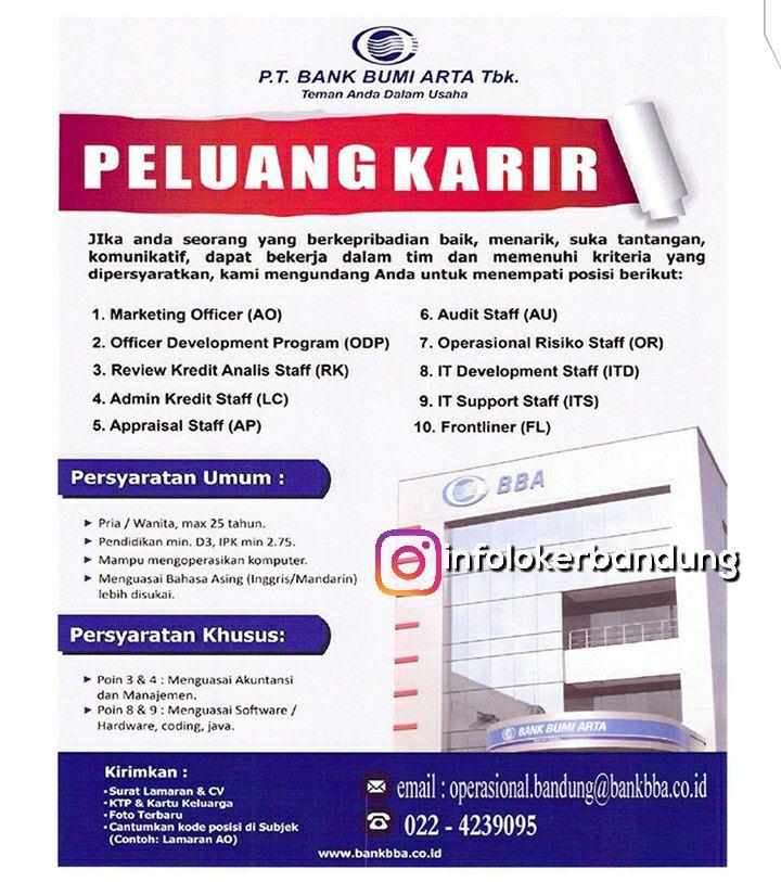 Lowongan Kerja Bank Bumi Arta Tbk Bandung September 2017 - Info Loker