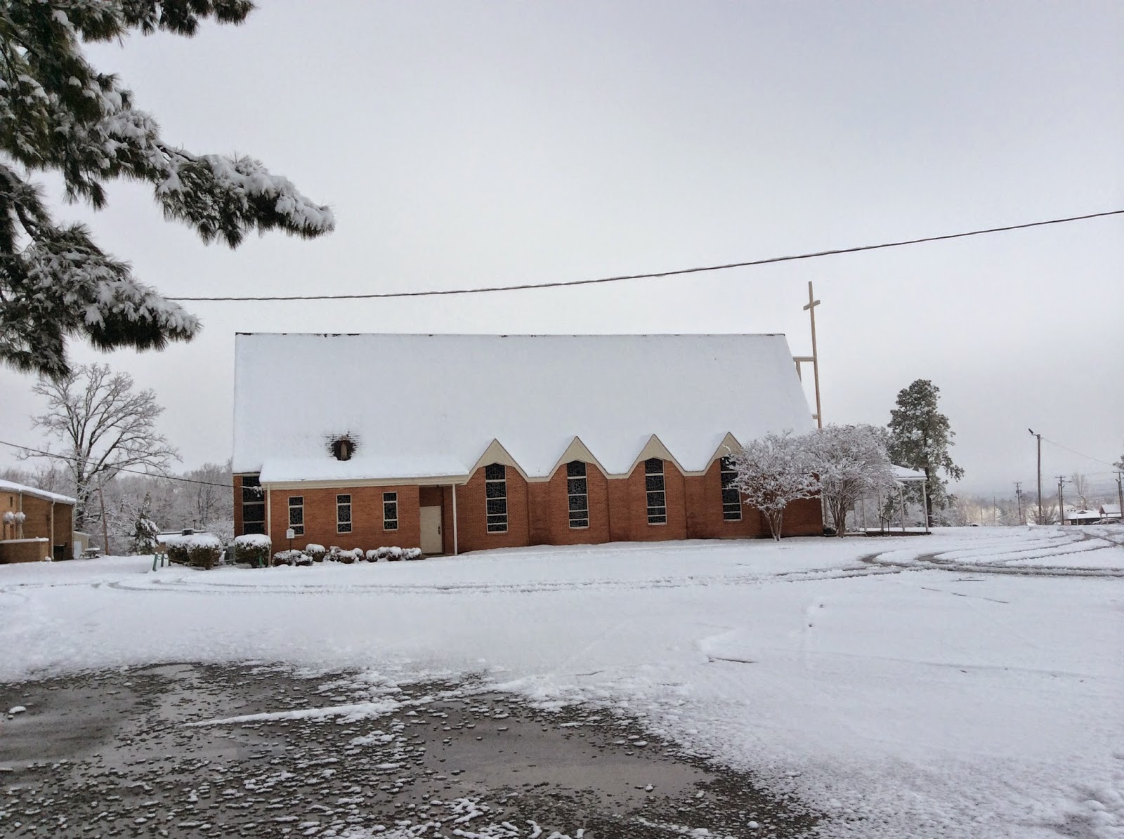 A Catholic Priest in Mississippi Snow in Tupelo