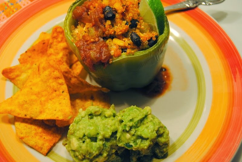 Southwest Quinoa Stuffed Peppers at Miz Helen's Country Cottage