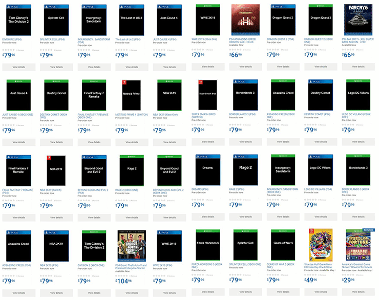 Pré games Walmart Walmart E3 2018