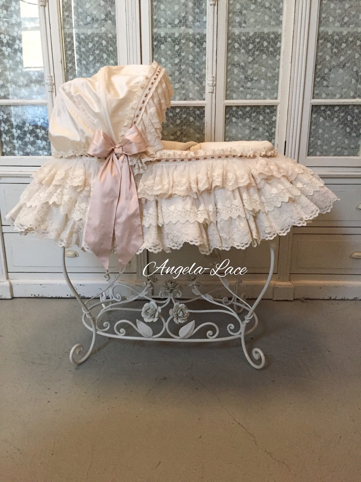 wrought iron baby bed