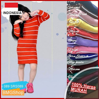 SRS089 Dress Anak Rajut Tebal Adila BMGShop