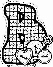 desenho de alfabeto de tecido e botoes para pintar letra B