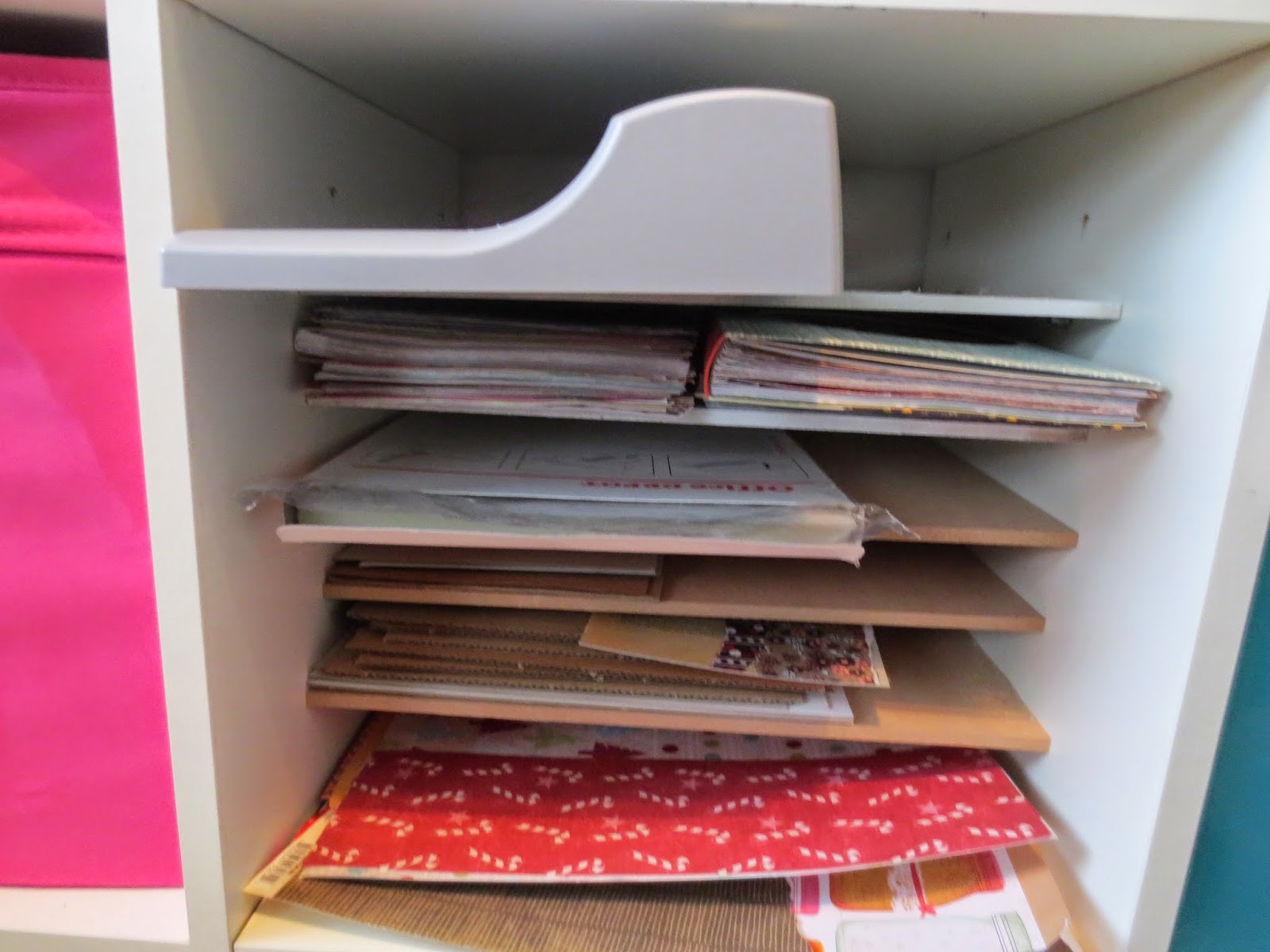 Mrs Brimbles Storing scrapbook papers Ikea Expedit Hack!
