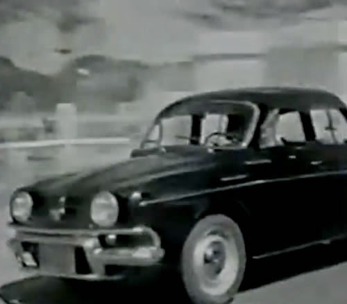 Propaganda do Renault Gordini de 1968: comercial produzido na estrada que ligava São Paulo (capital) ao litoral.