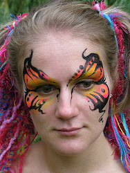butterfly face monarch painting am
