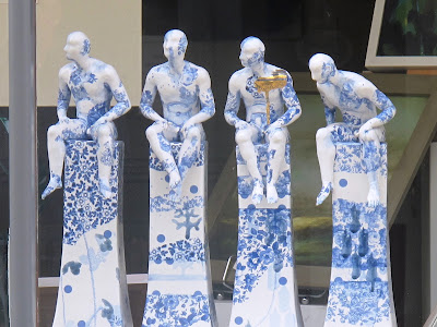 china floral men in art gallery at Ross on Wye