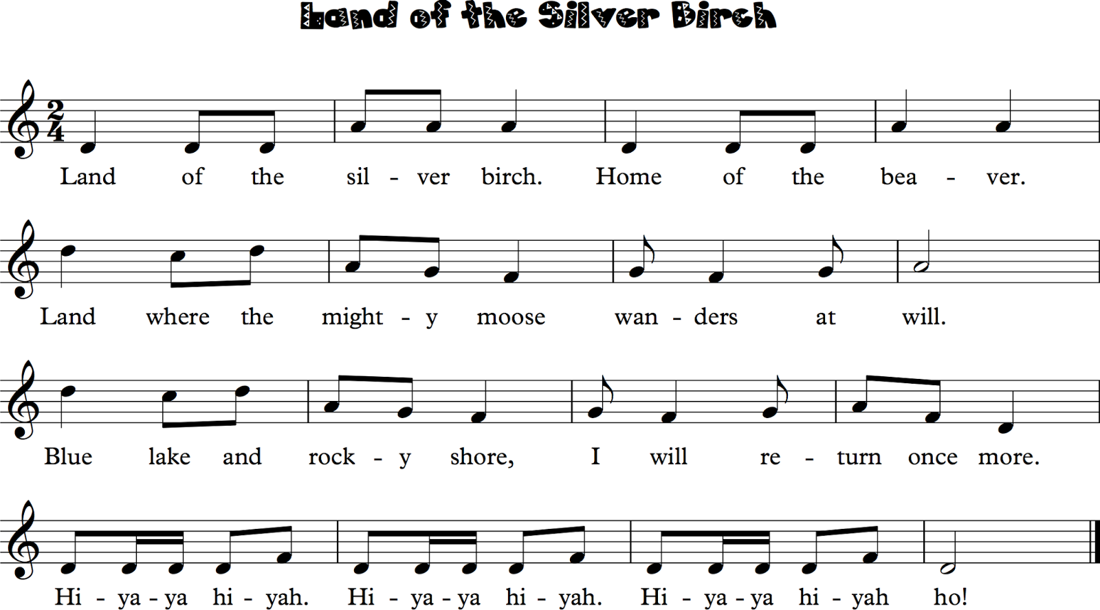 floating down the river taking my travels back to the students land of the silver birch sheet music