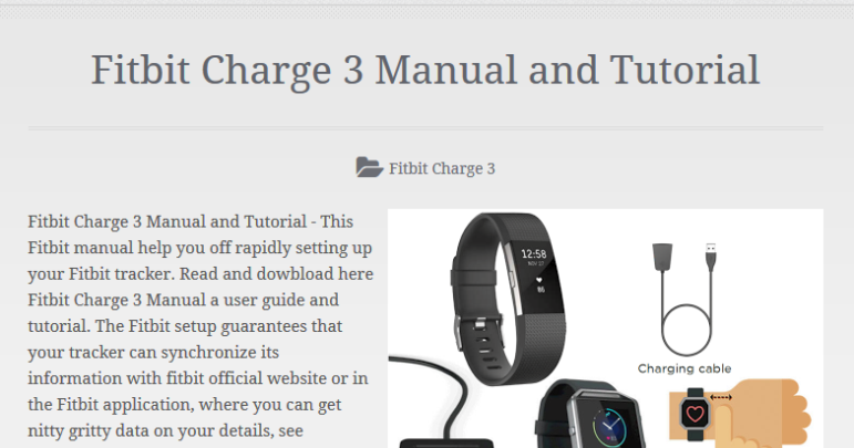 fitbit charge 3 operating manual