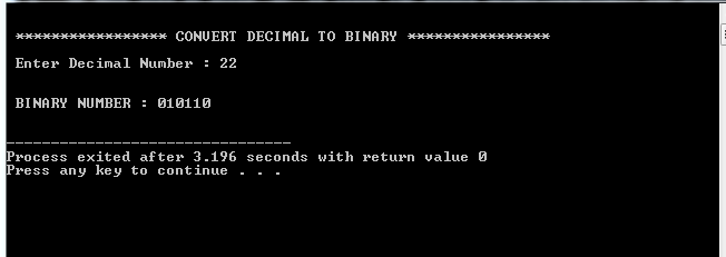 How to Convert Number Decimal to Binary in C - PProgramming