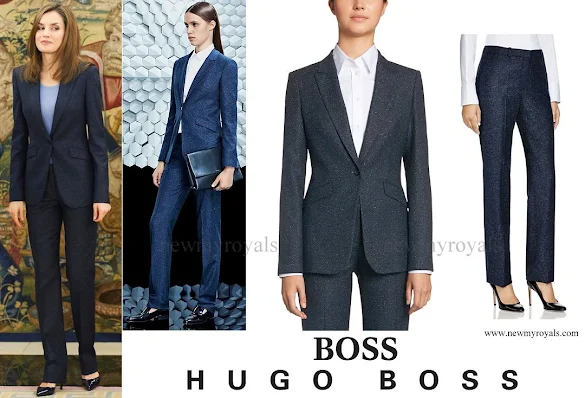 Queen Letizia wore HUGO BOSS Jamoli Pantsuit