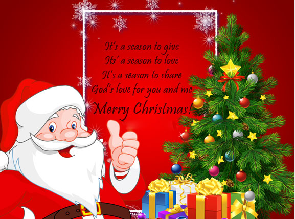 christmas card note
