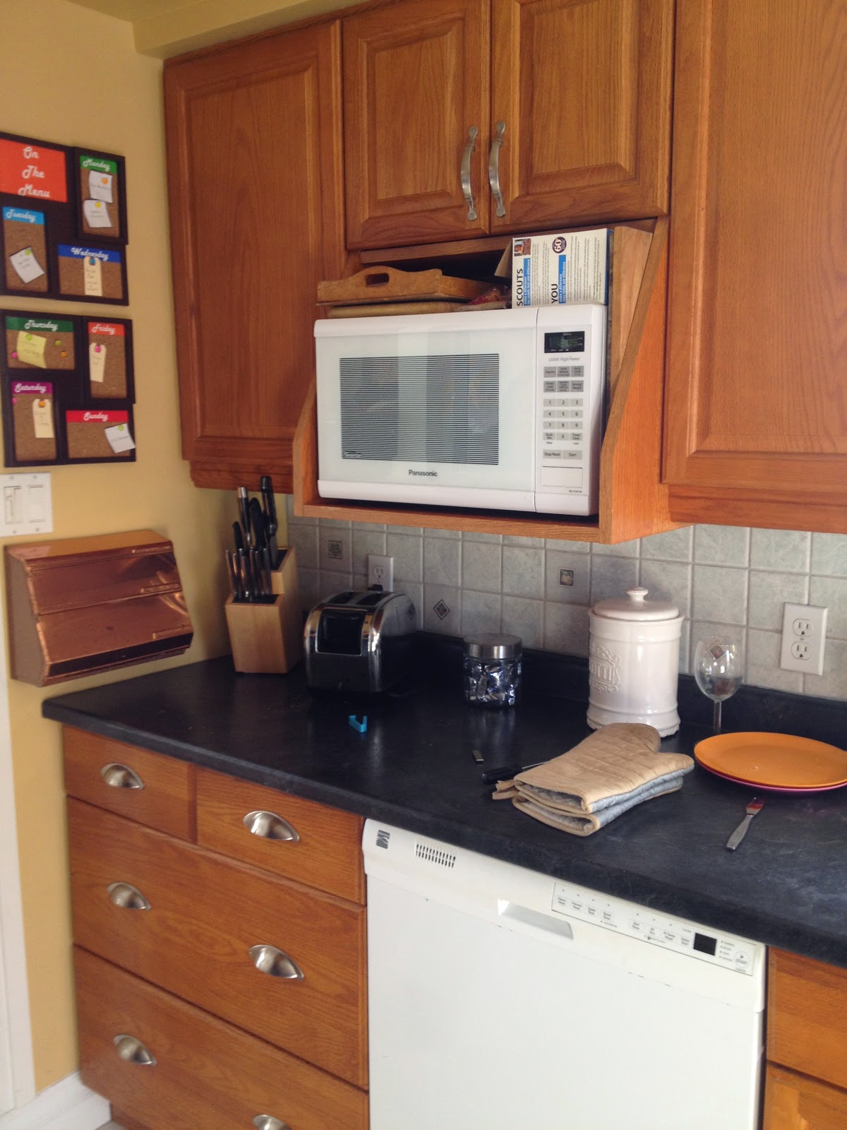 How to Cut a for Over the Range Microwave (Our Budget Kitchen Update) Frugal Family Times
