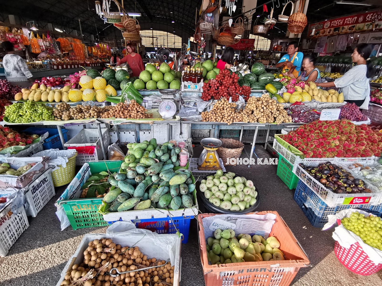 Fresh Food Market Chaam near Hua Hin, Thailand. Highlights Je Jim