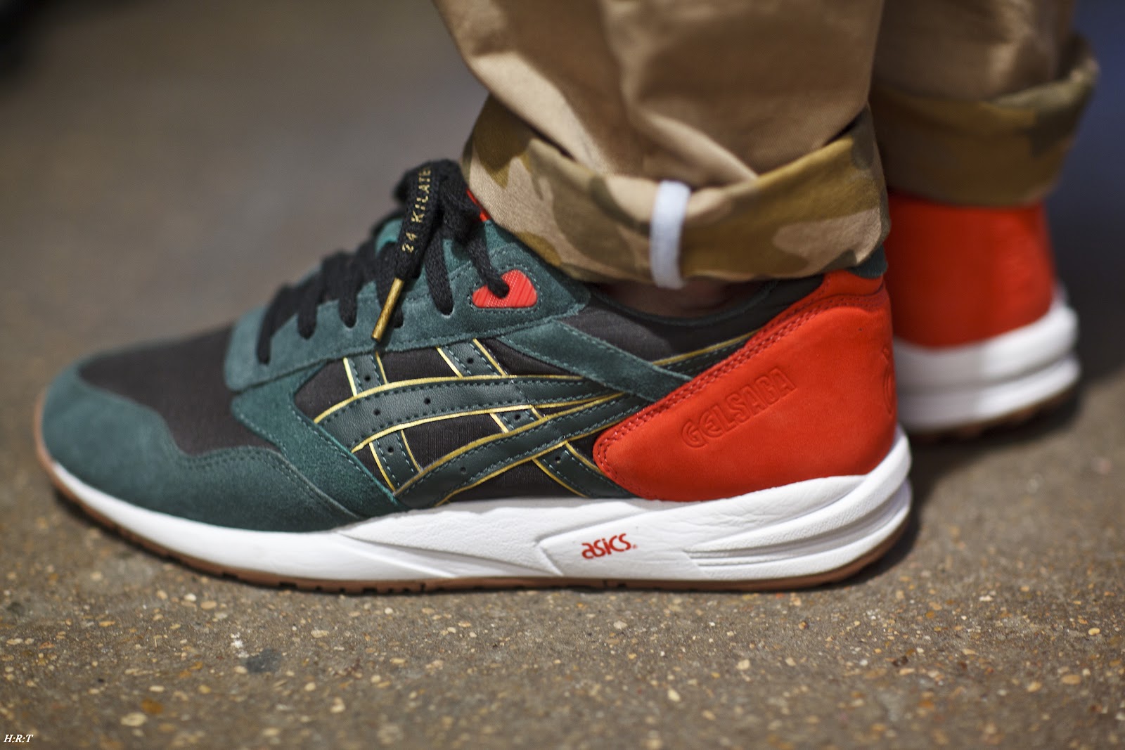 asics gel saga on feet