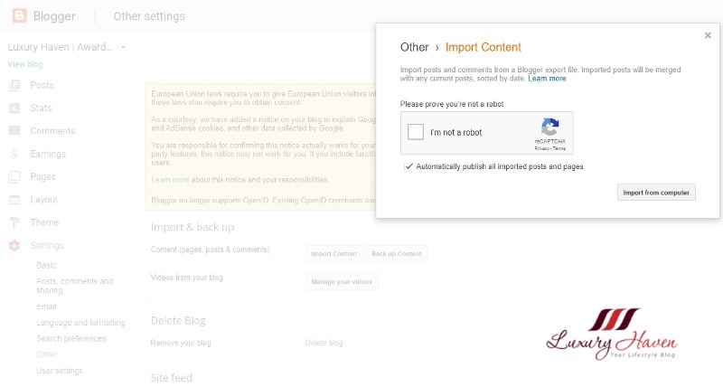How to Import Blog Content After Being Hacked blogger tips how to import blog content