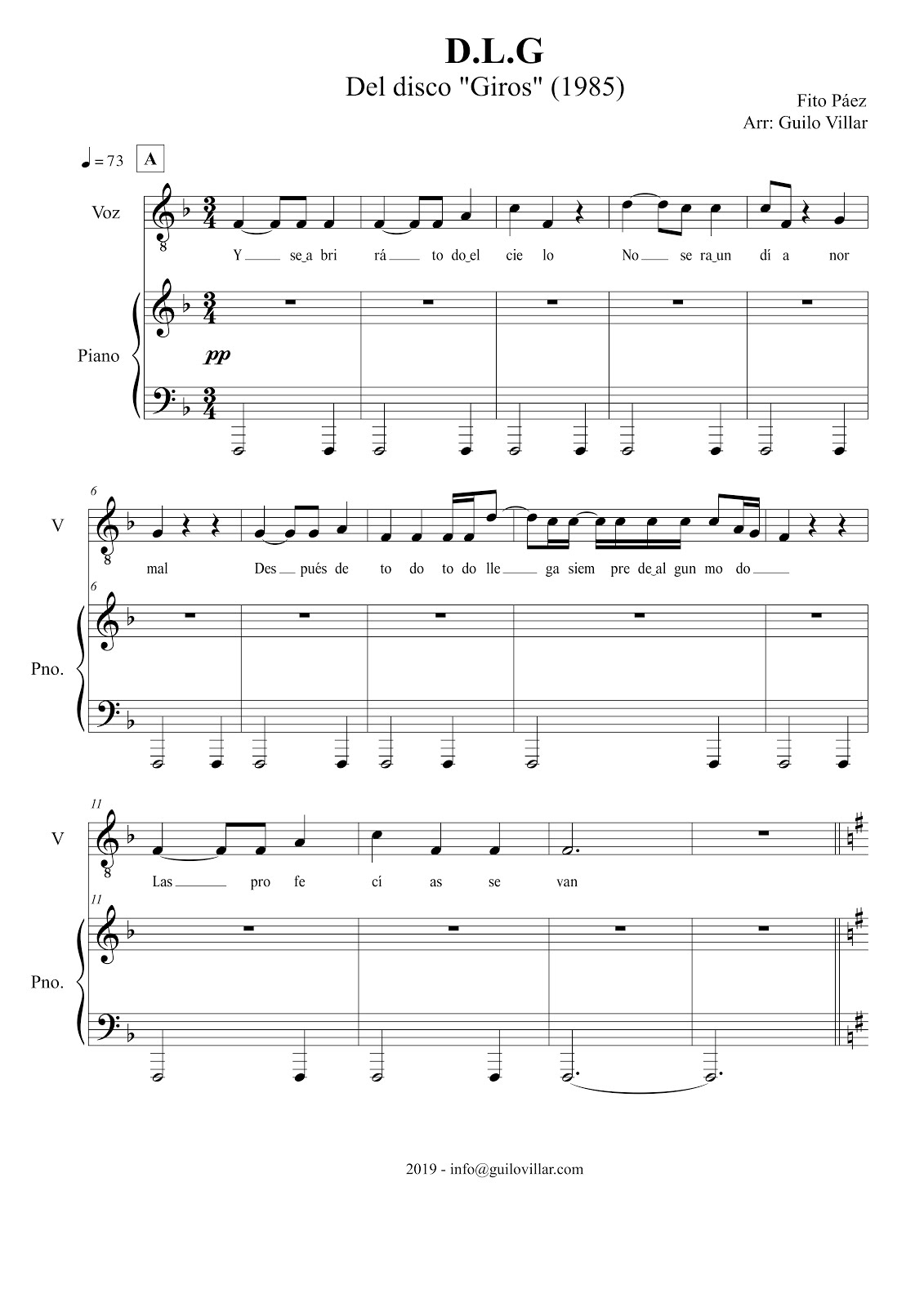 Fito Páez DLG (Partitura para piano y voz)