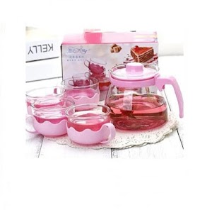 Tea Pot Set 5 In 1 + 1 Teko Kaca Tea Pot Set 5 In 1 + 1 Teko Kaca
