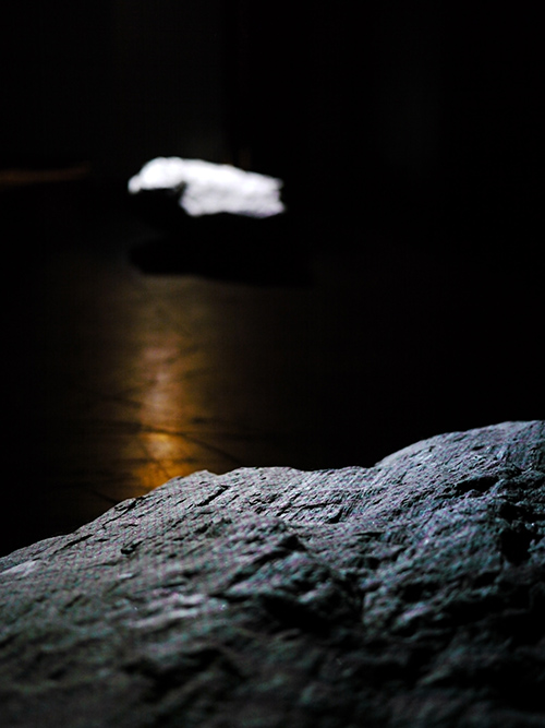 Two rocks with white projected light #2