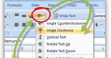 Cara Membuat Tulisan Miring Diagonal Atau Ke Bawah Di Microsoft Excel