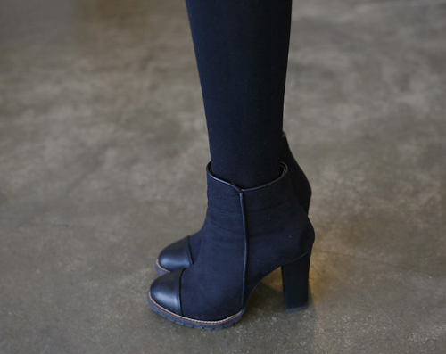 [Miamasvin] Black Suede Ankle Boots | KSTYLICK - Latest Korean Fashion ...