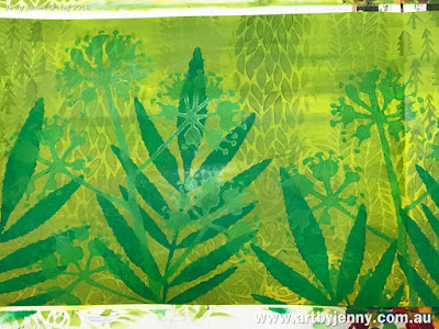 background of the butterflies art journal page using stencils and mixed media craft supplies